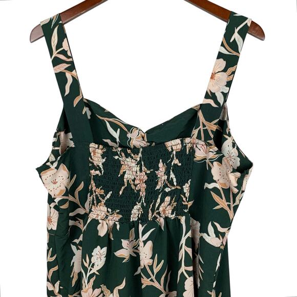 New Maurices Midi Dress Green Floral Sleeveless Women's XXL 2XL - Picture 9 of 10